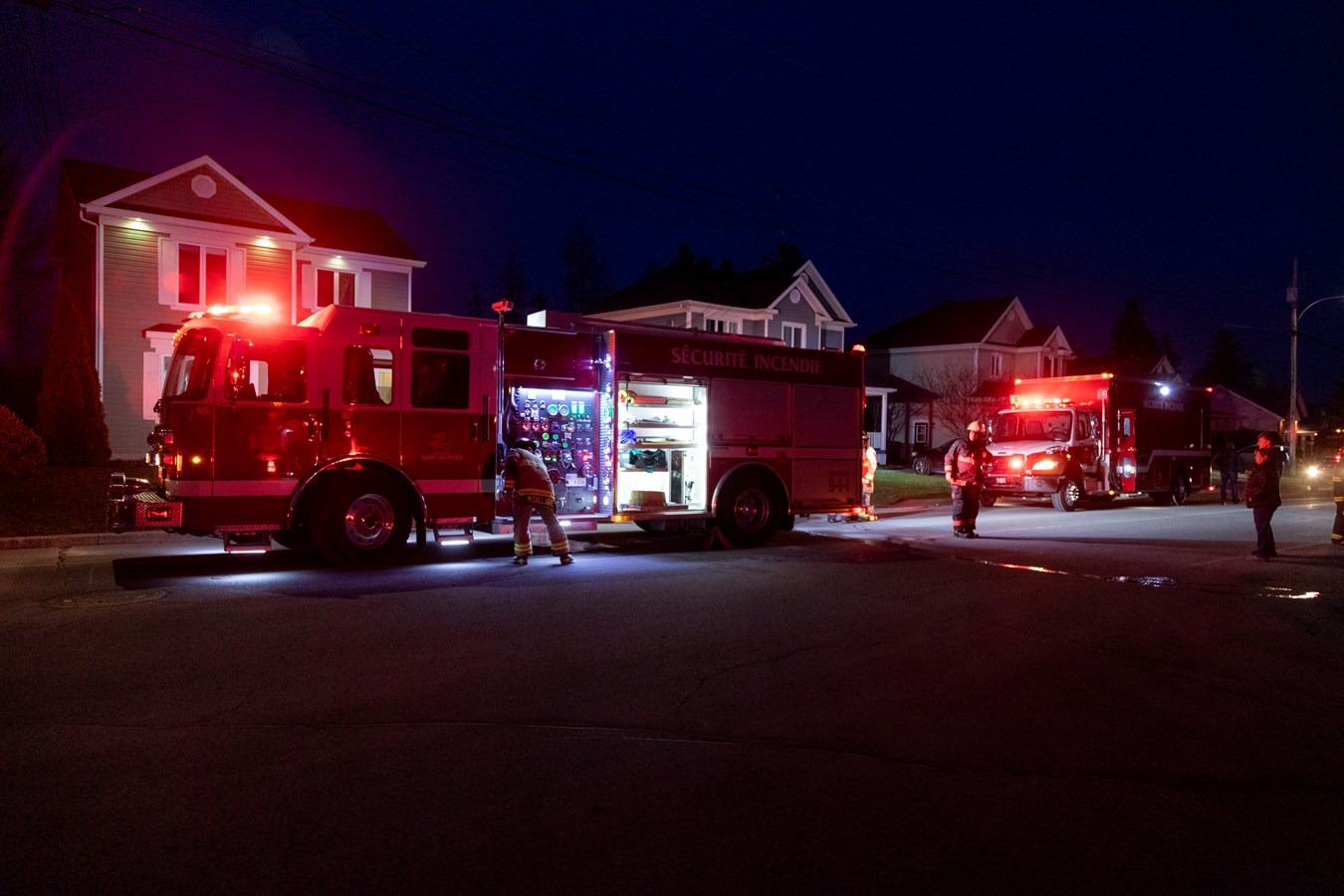 Les pompiers étaient de sortie en fin de semaine