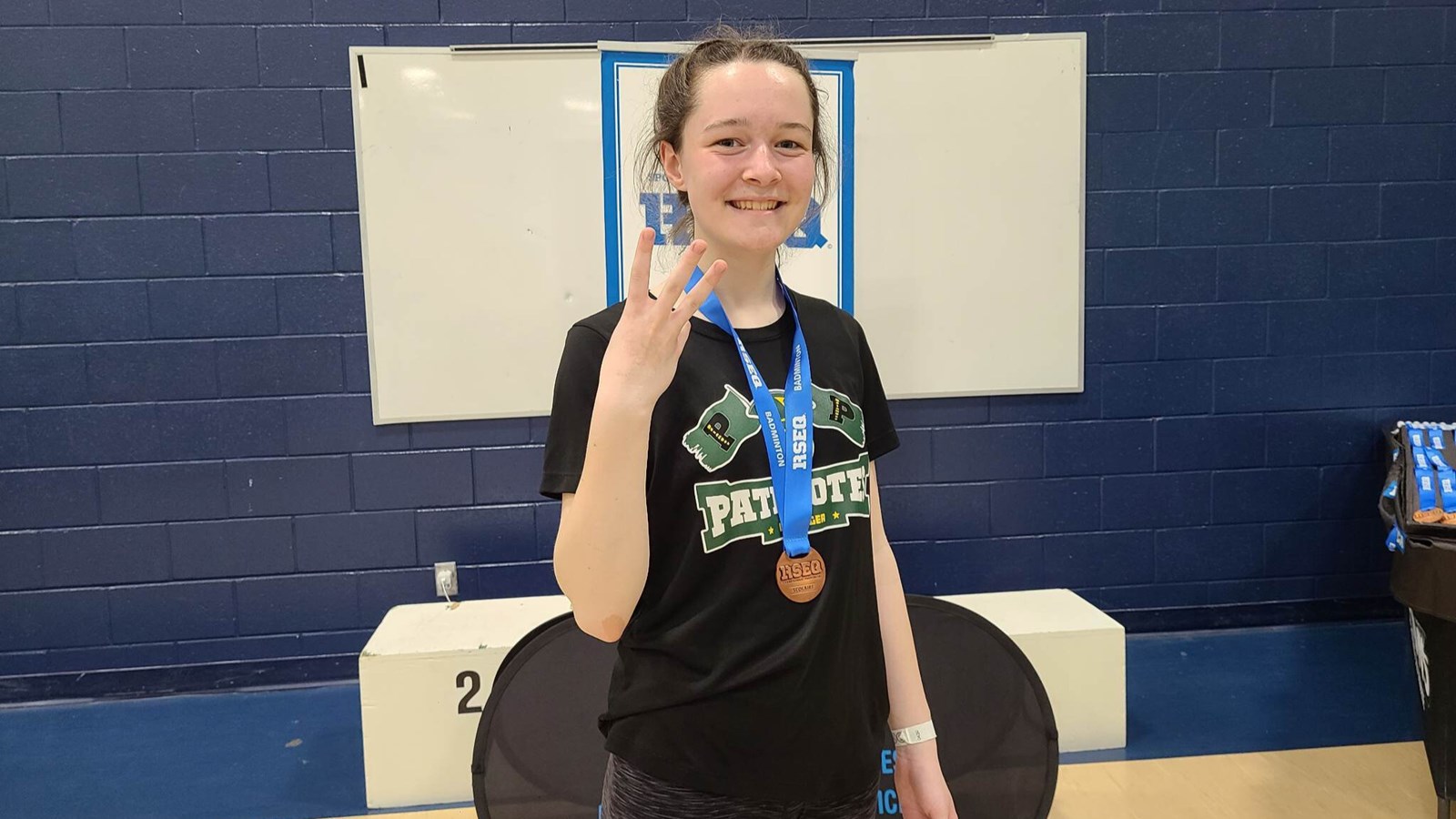 Jessica Boutin et sa médaille de bronze.