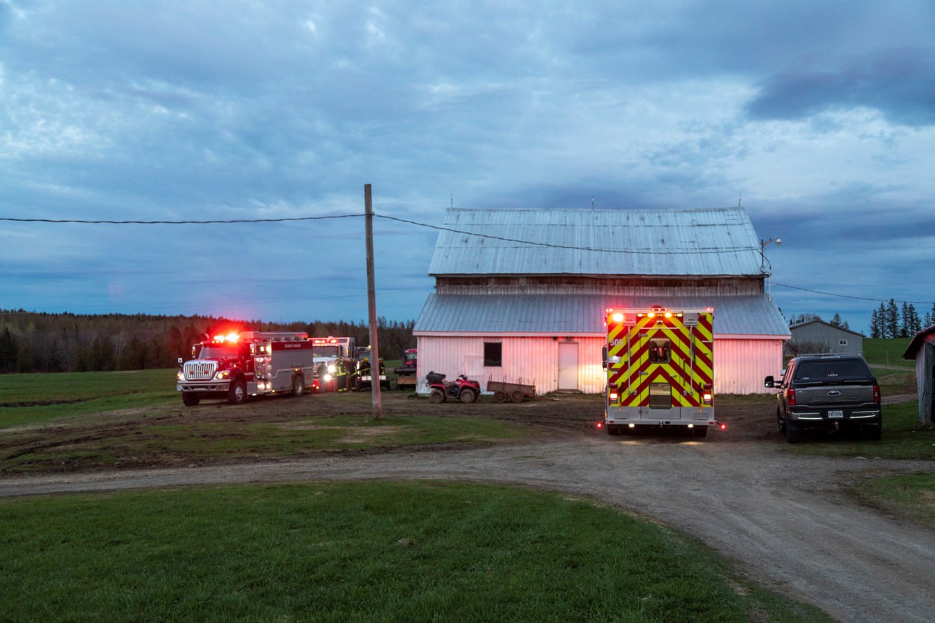 Début incendie rang Saint-Bruno