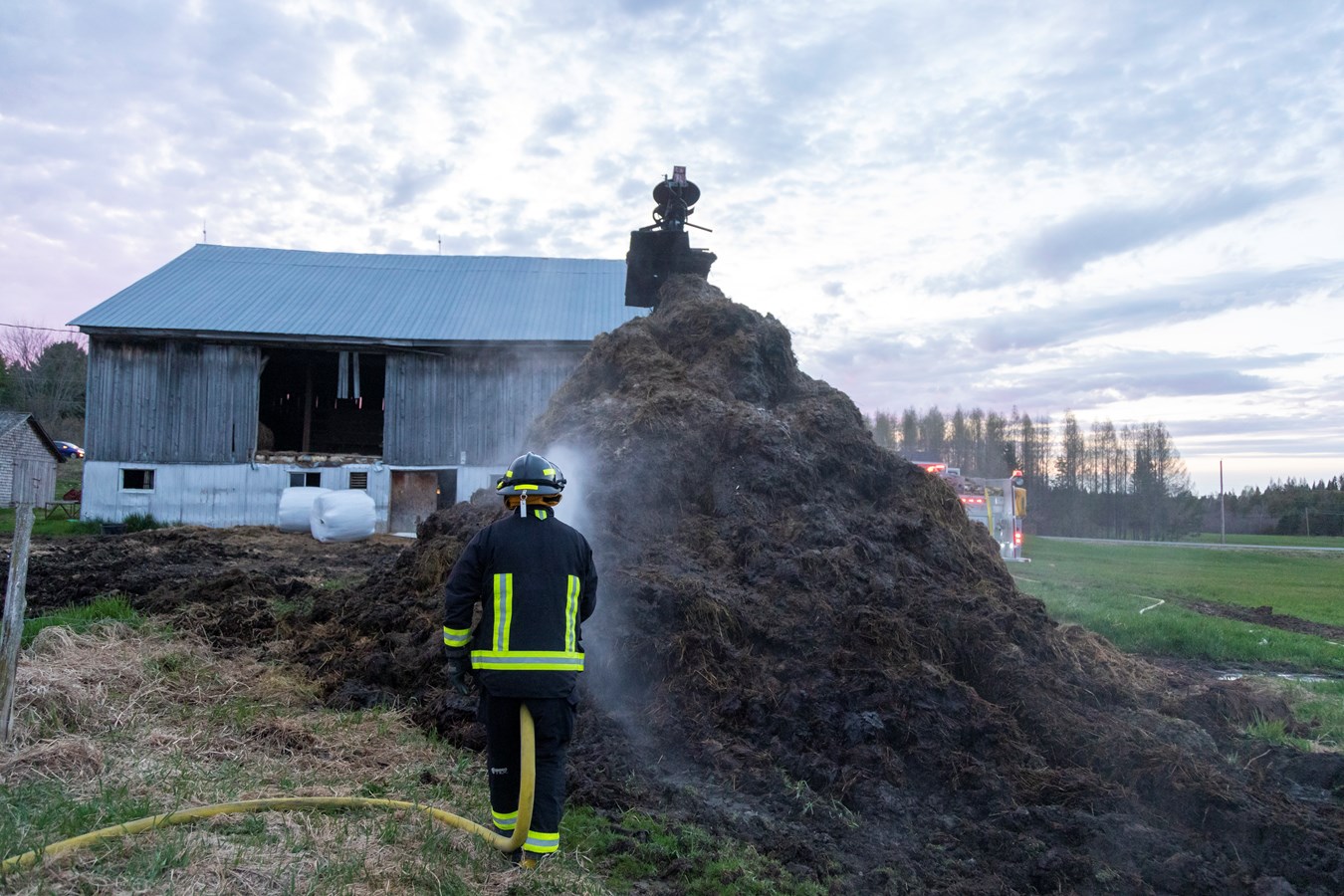 Début incendie rang Saint-Bruno