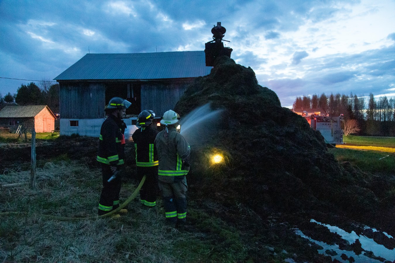 Début incendie rang Saint-Bruno