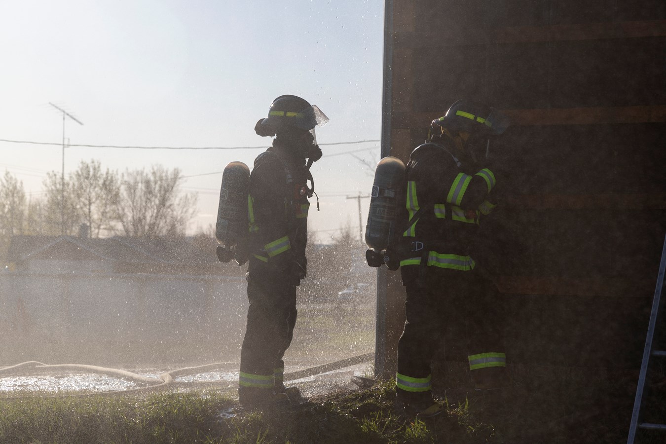 Feu de garage à Saint-Jules