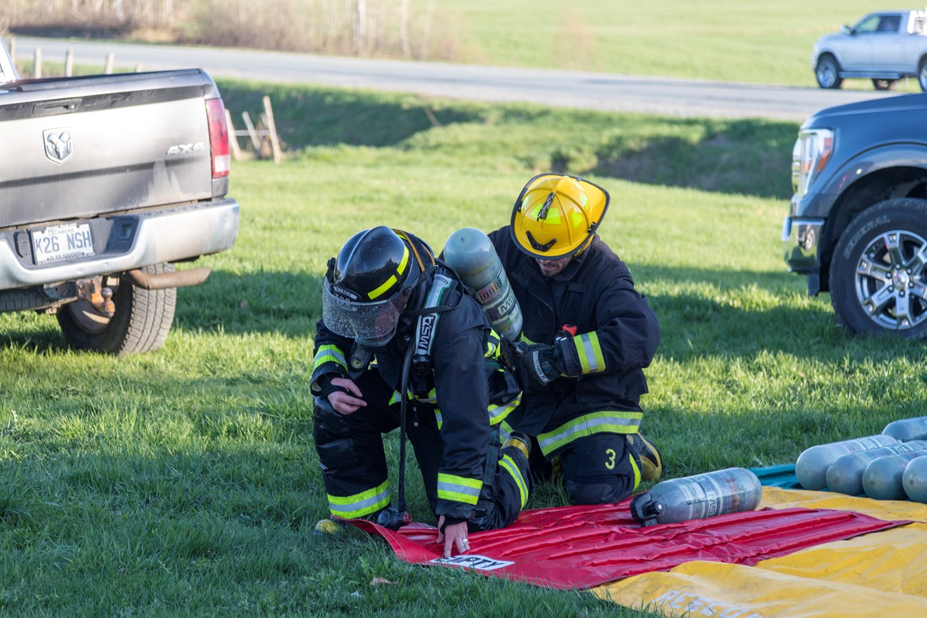 Feu de garage à Saint-Jules