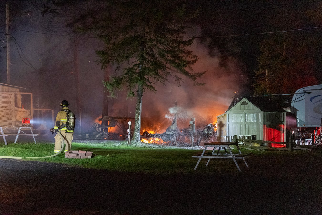 Un incendie de roulotte au camping de La Roche D'or