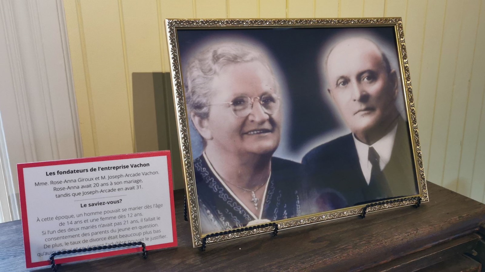 Les fondateurs de l'entreprise, Rose-Anna Giroux et Joseph-Arcade Vachon.