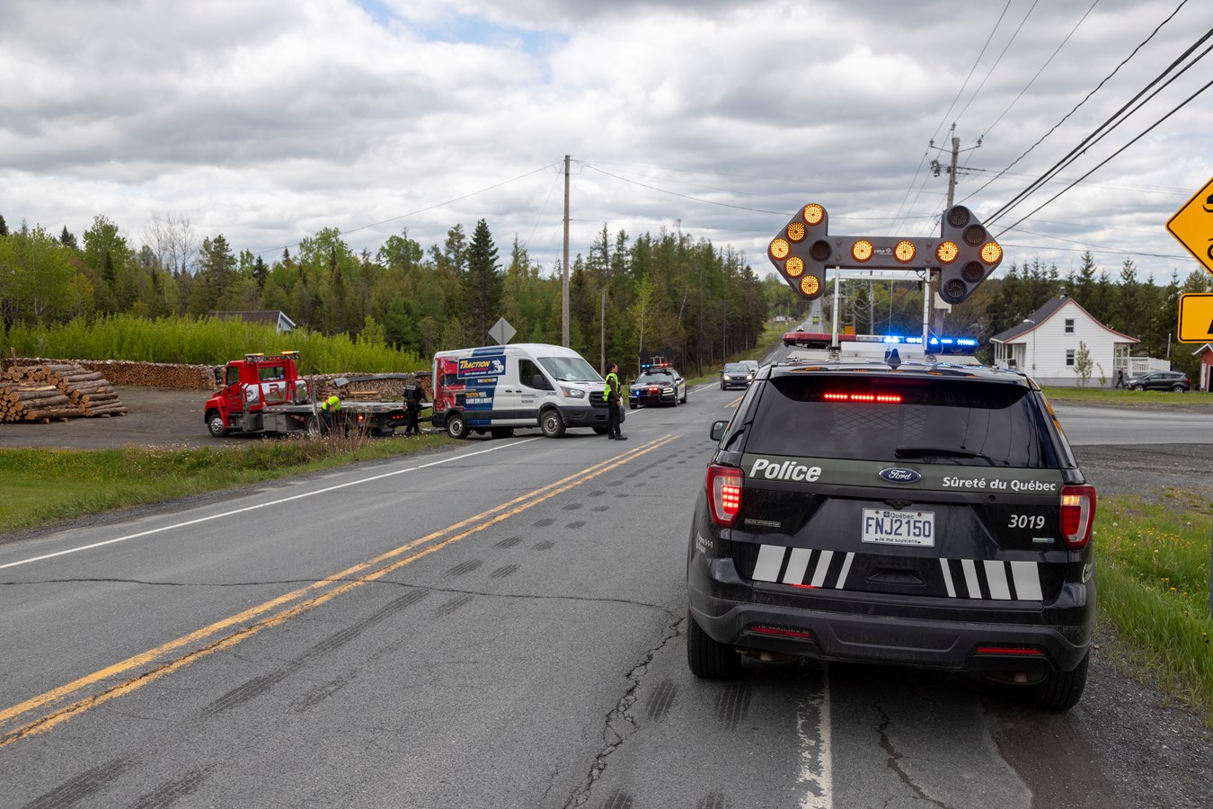 Accident sur la route 204 à Saint-Georges