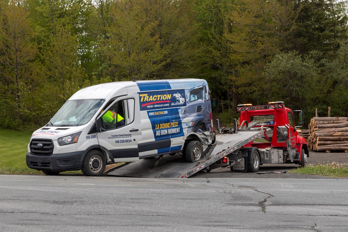 Accident sur la route 204 à Saint-Georges