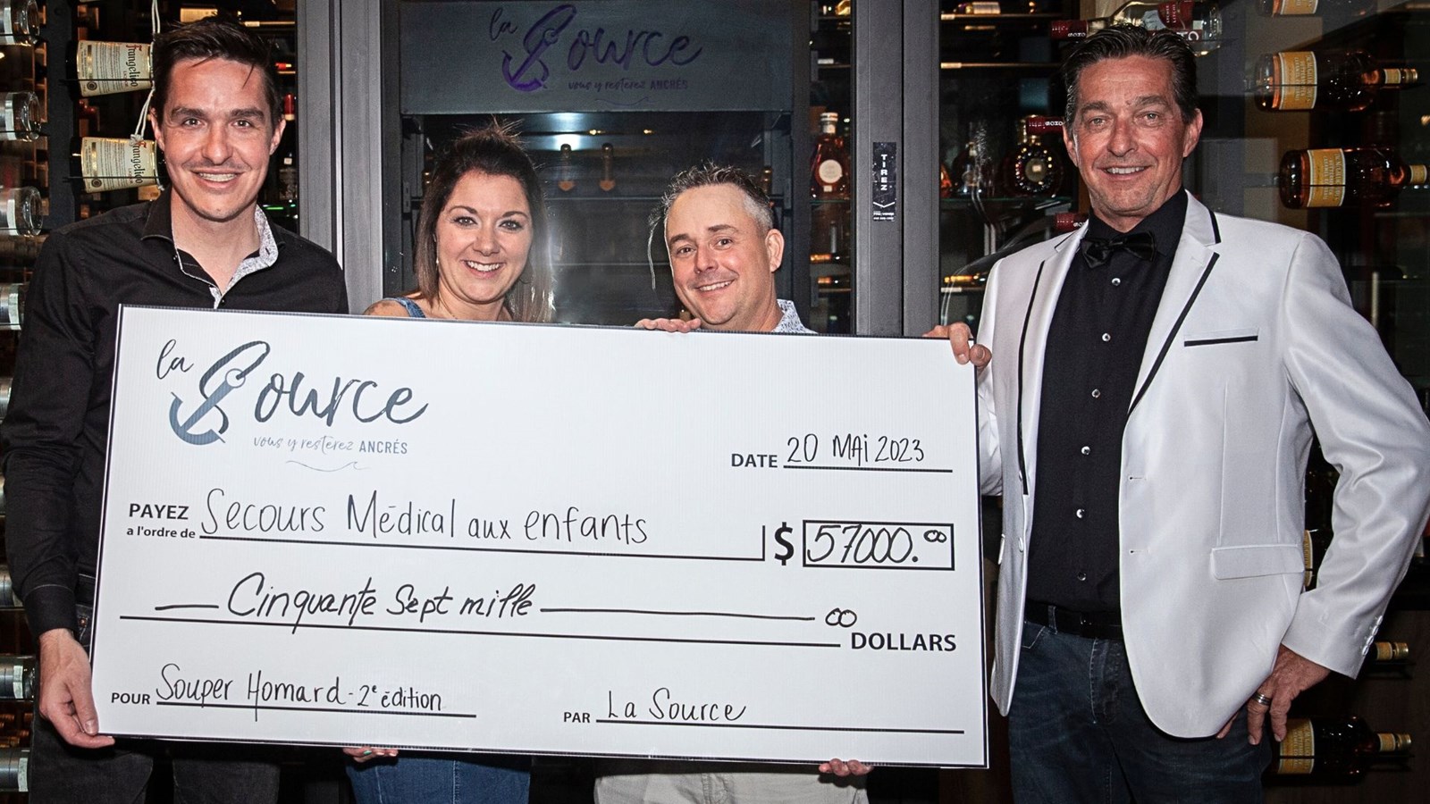 Une somme de 57 000 $ remise à Secours médical aux enfants