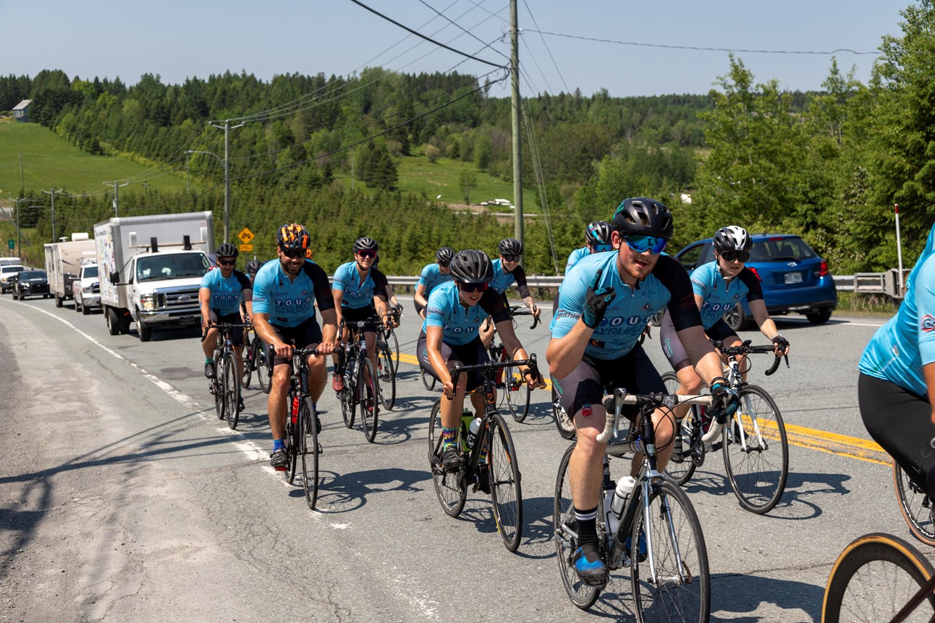 Le Tour cycliste des policiers de Laval de passage en Beauce
