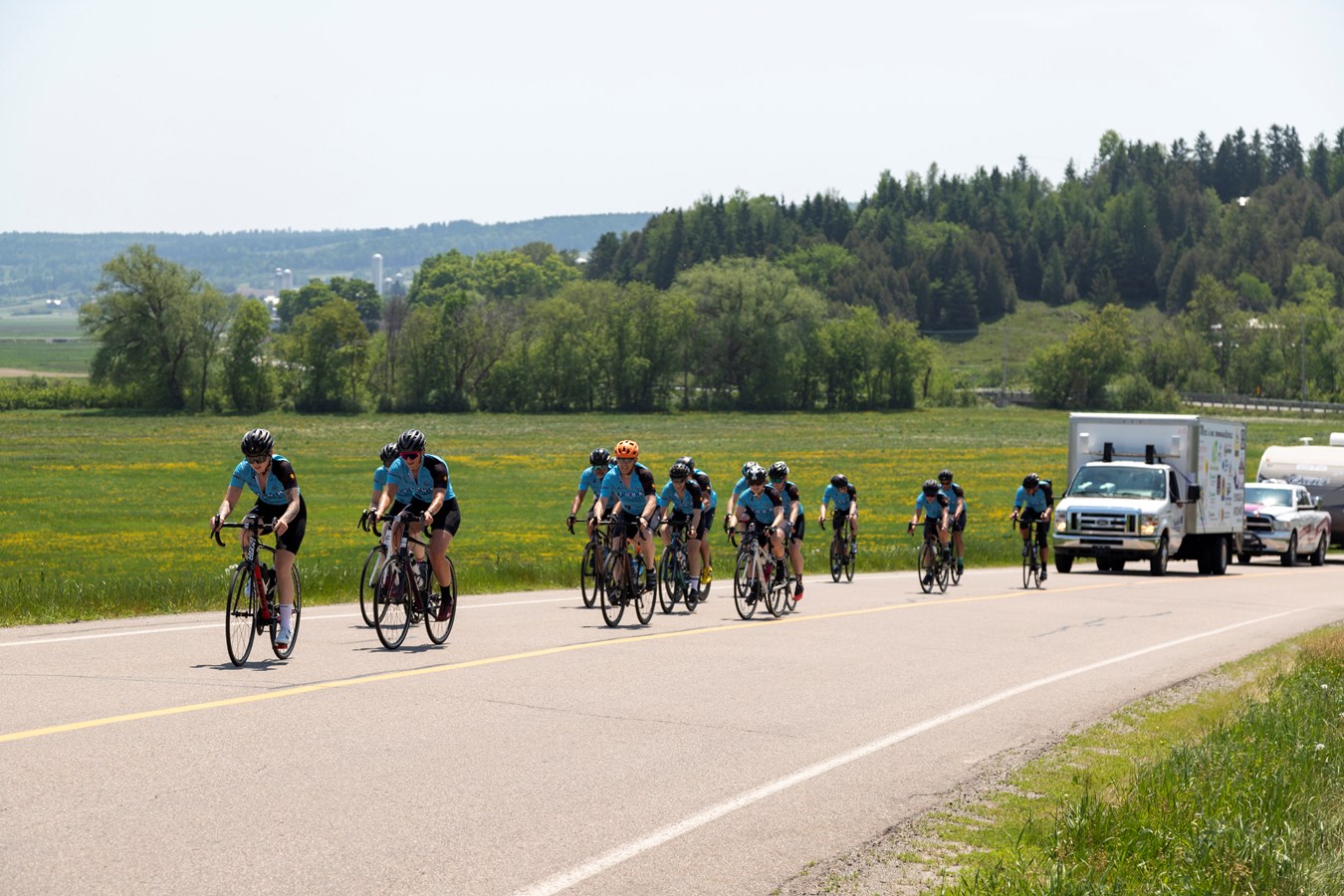 Le Tour cycliste des policiers de Laval de passage en Beauce