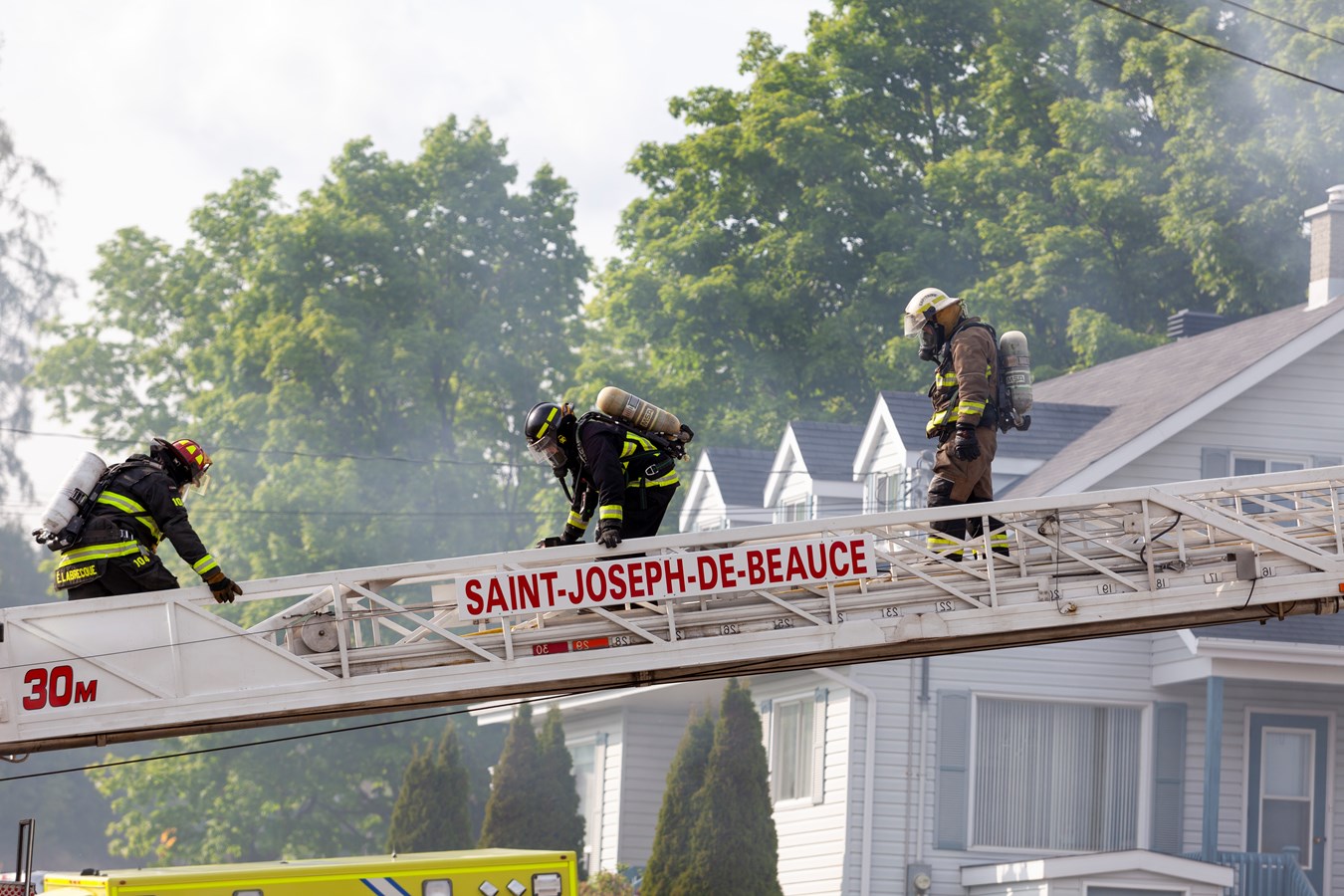 Saint-Frédéric: incendie dans un garage en construction