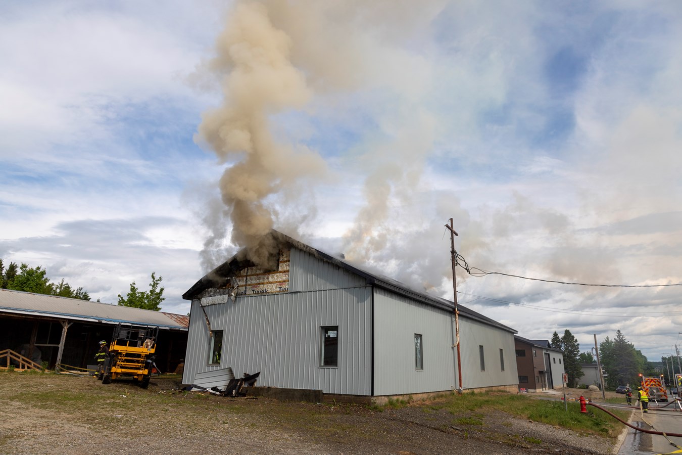 Saint-Frédéric: incendie dans un garage en construction