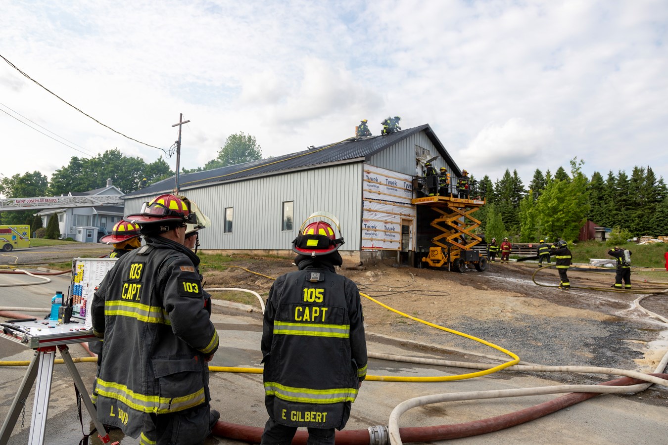 Saint-Frédéric: incendie dans un garage en construction