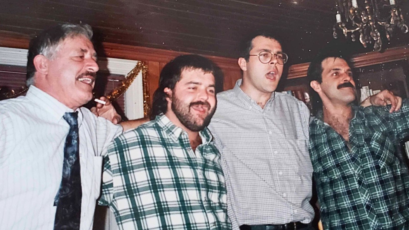 Les gars à Léandre: Pierre, Sylvio et Robert. Circa 1992.