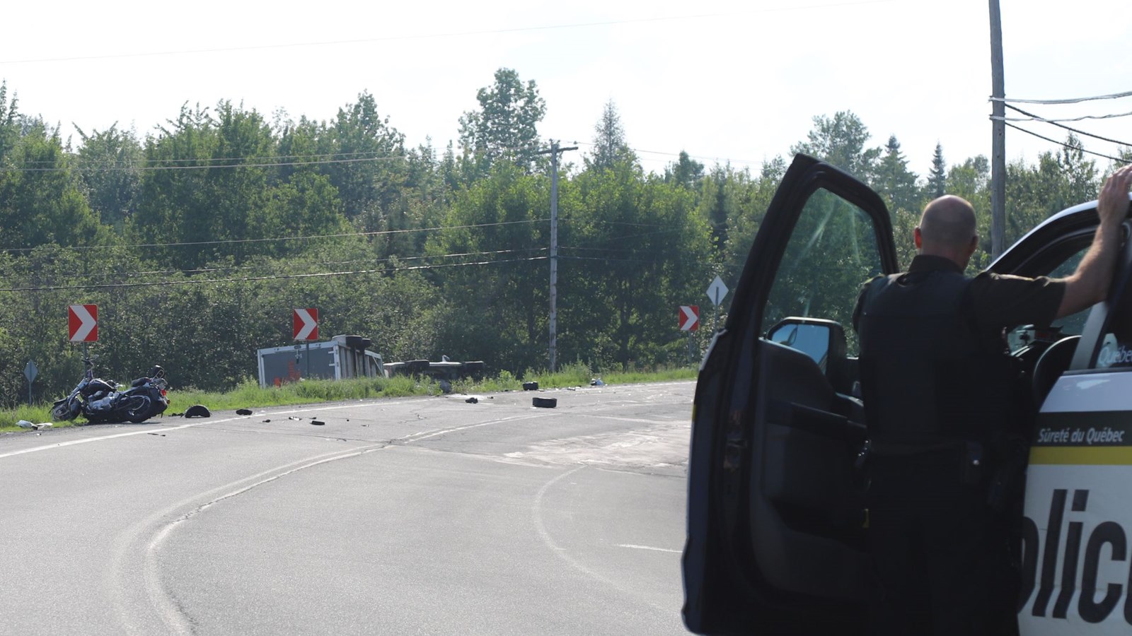 Grave accident à Beauceville impliquant deux motocyclistes