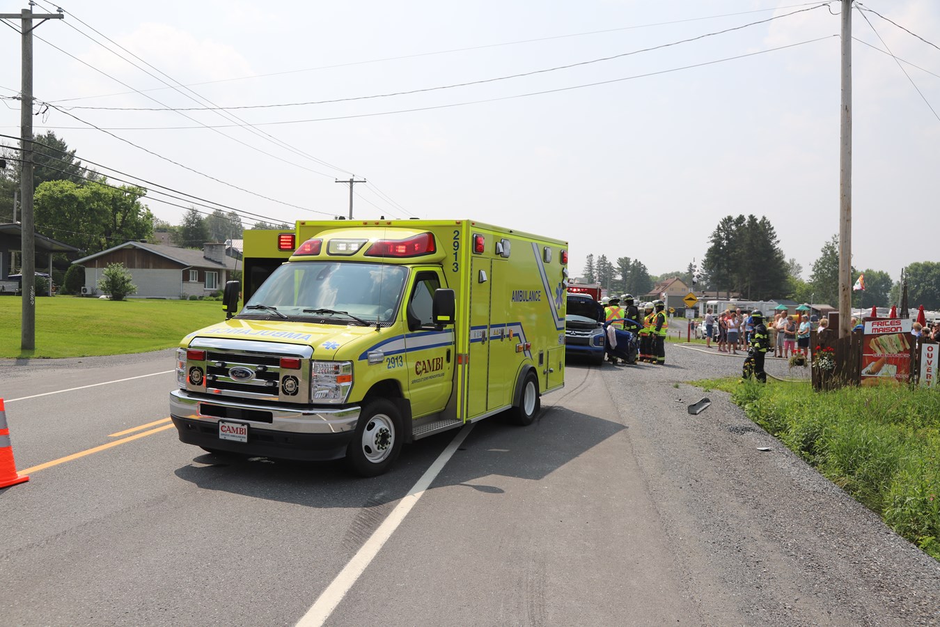 Un accident entre Saint-Georges et Notre-Dame-des-Pins