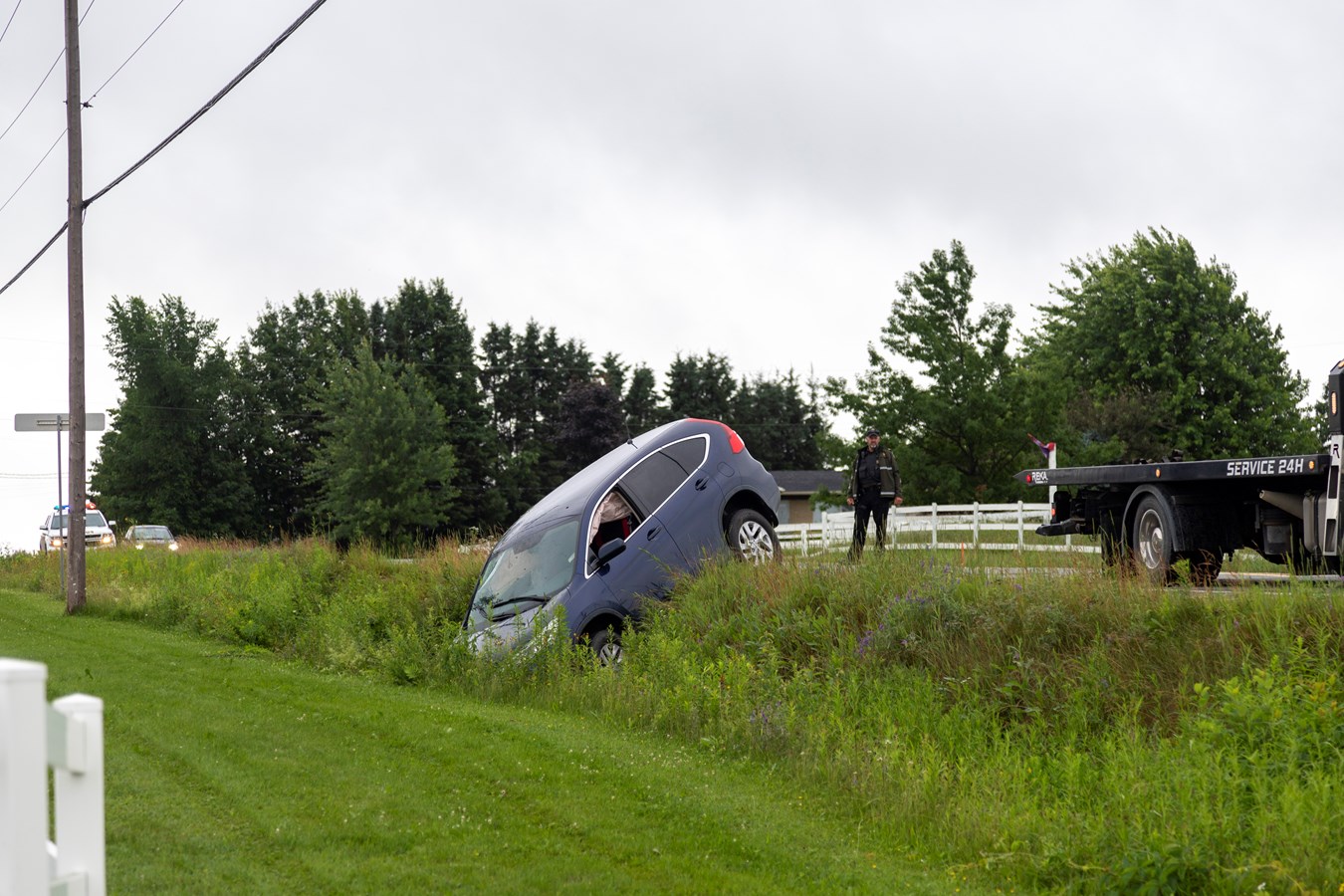Sortie de route à Saint-Éphrem-de-Beauce