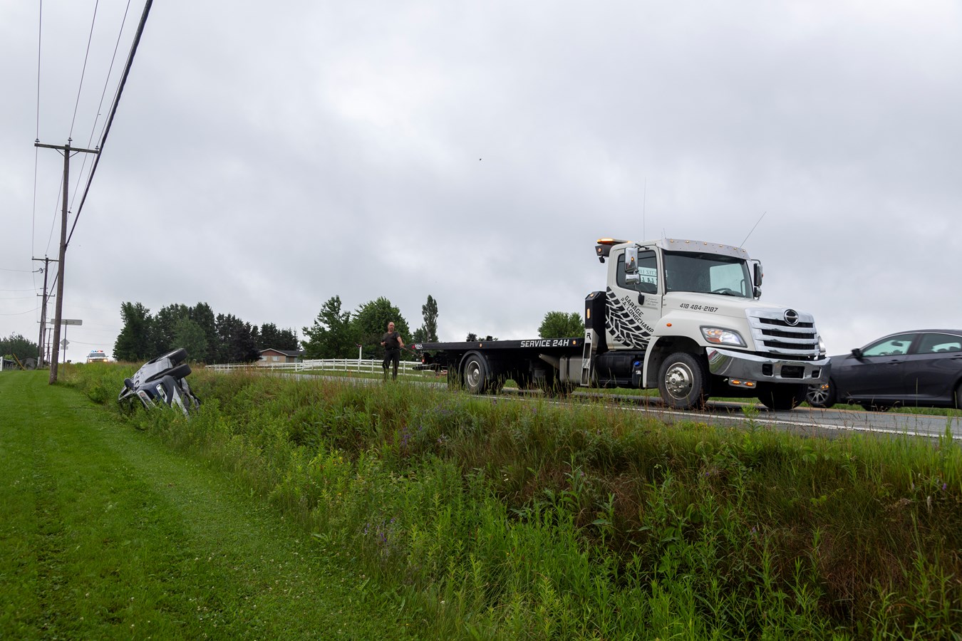 Sortie de route à Saint-Éphrem-de-Beauce