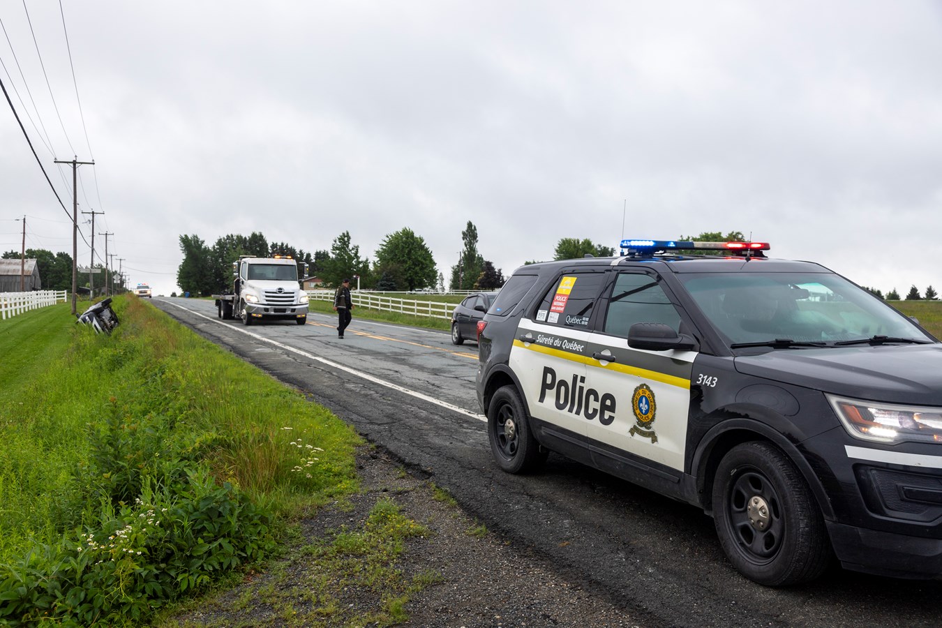 Sortie de route à Saint-Éphrem-de-Beauce