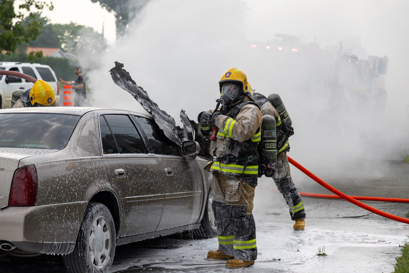 Un incendie de véhicule à Sainte-Marie