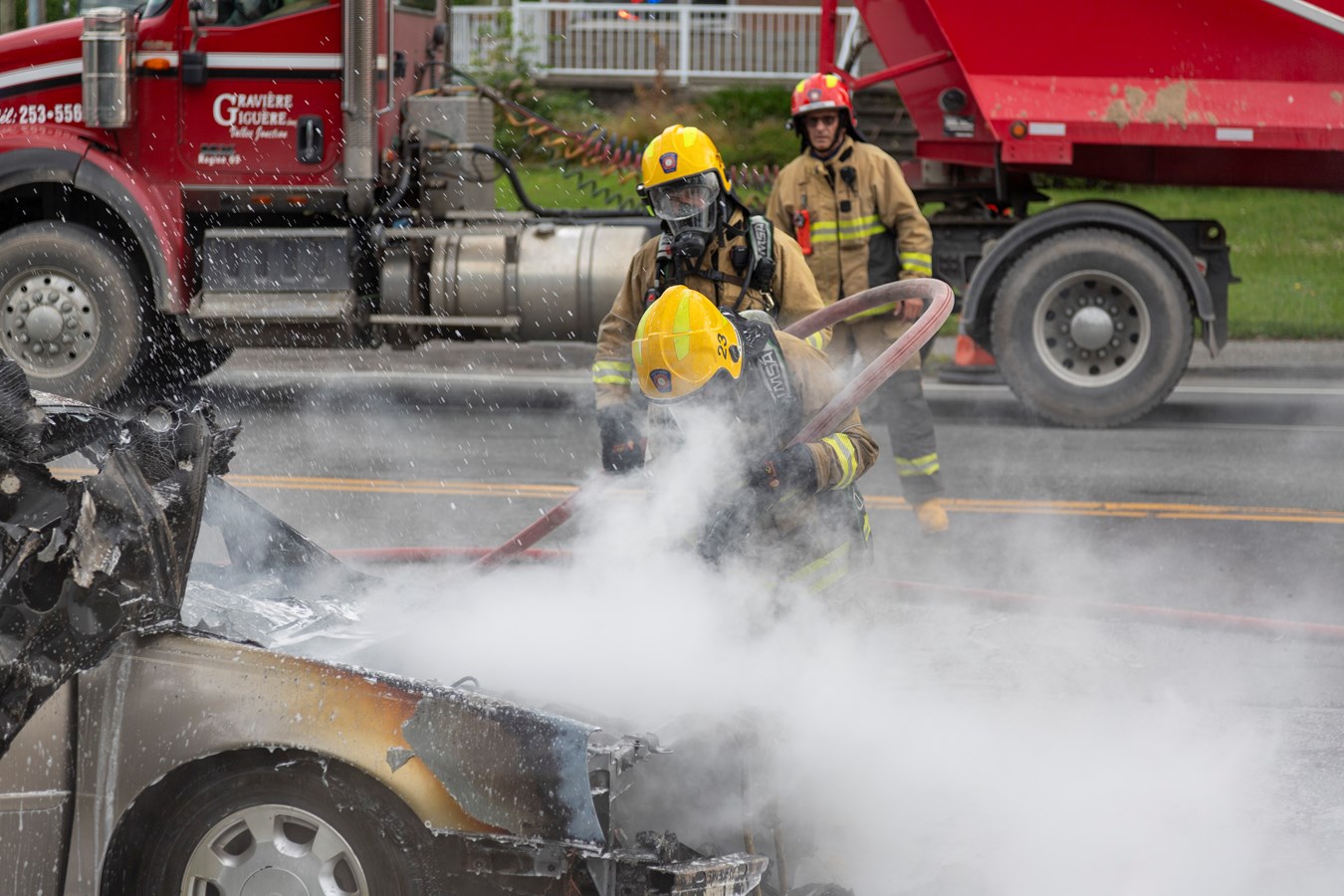 Un incendie de véhicule à Sainte-Marie