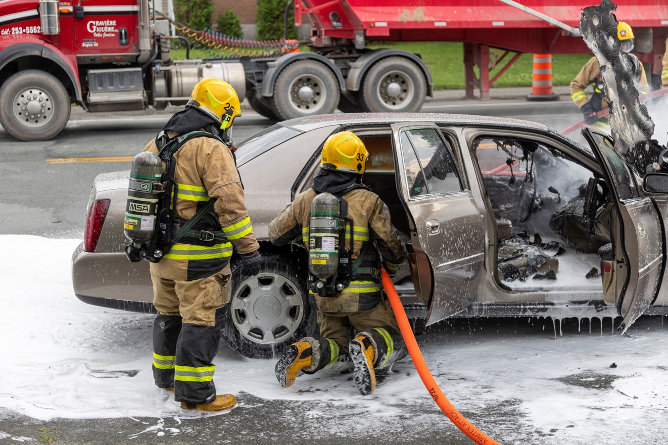 Un incendie de véhicule à Sainte-Marie