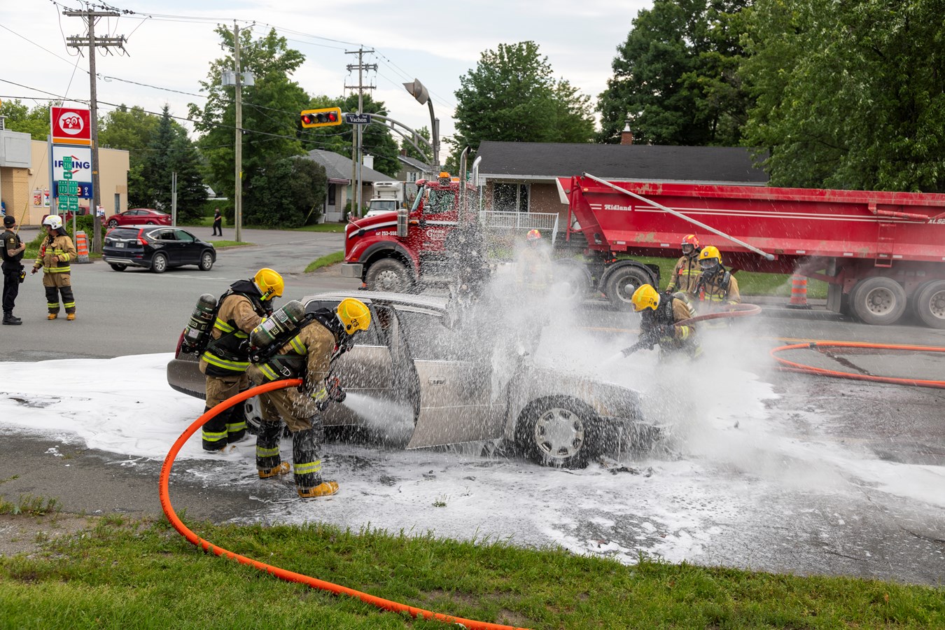 Un incendie de véhicule à Sainte-Marie