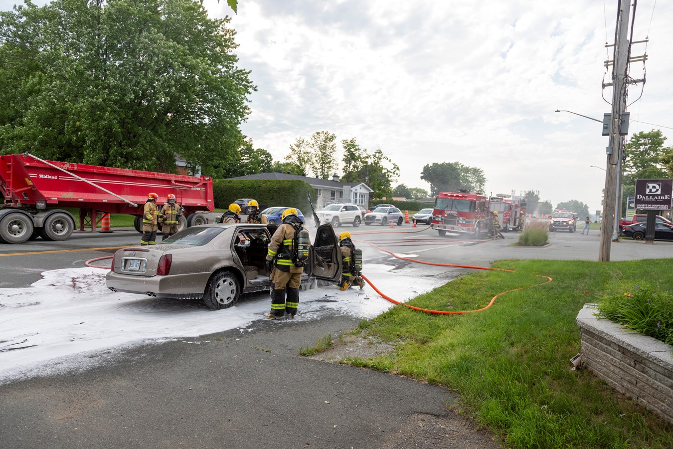Un incendie de véhicule à Sainte-Marie