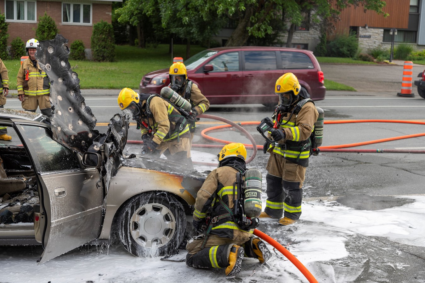 Un incendie de véhicule à Sainte-Marie