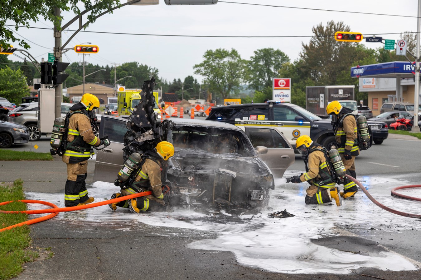 Un incendie de véhicule à Sainte-Marie