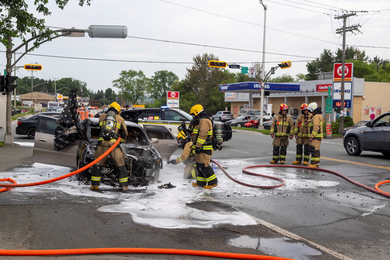 Un incendie de véhicule à Sainte-Marie