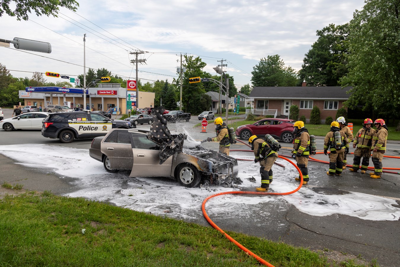 Un incendie de véhicule à Sainte-Marie
