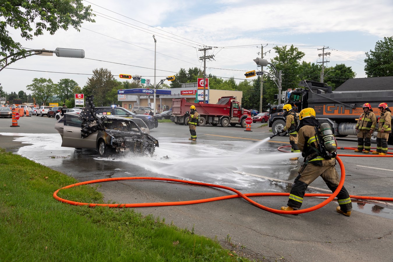Un incendie de véhicule à Sainte-Marie