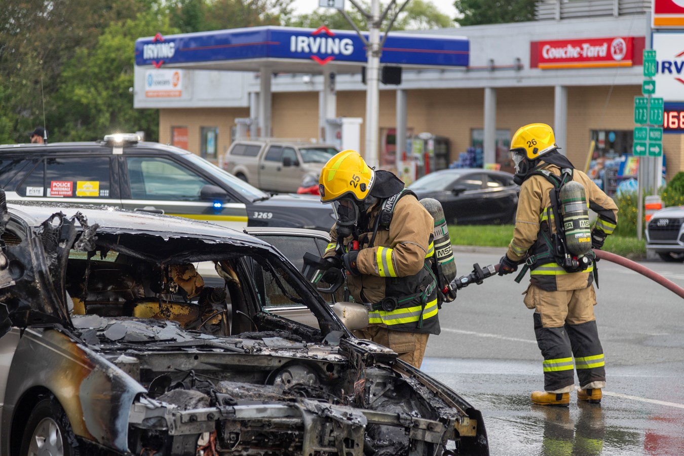 Un incendie de véhicule à Sainte-Marie