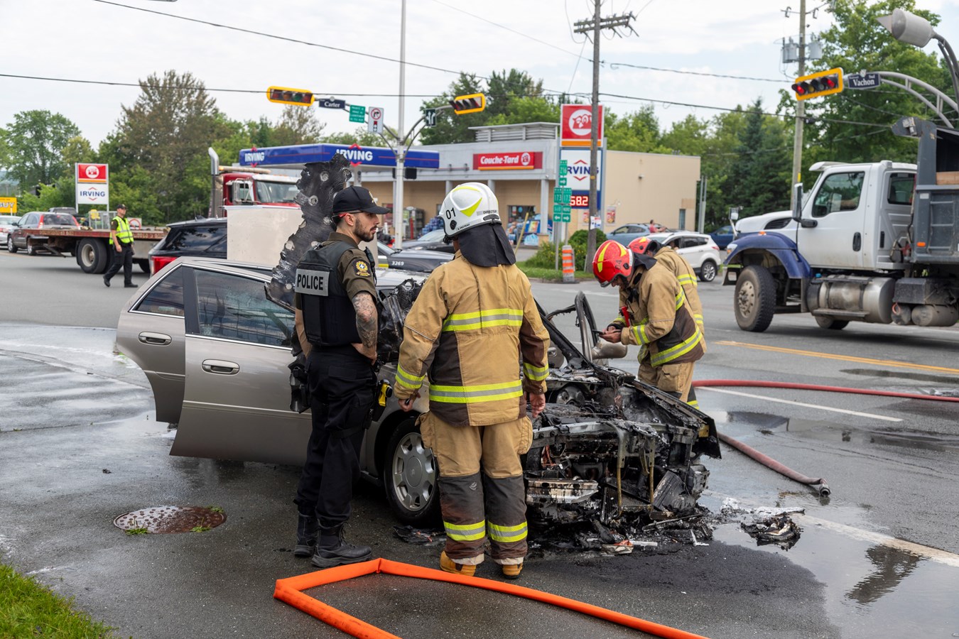 Un incendie de véhicule à Sainte-Marie