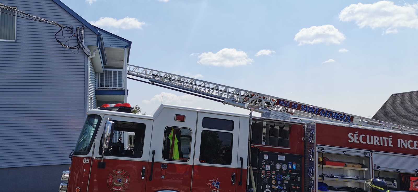 Incendie dans un édifice à logements