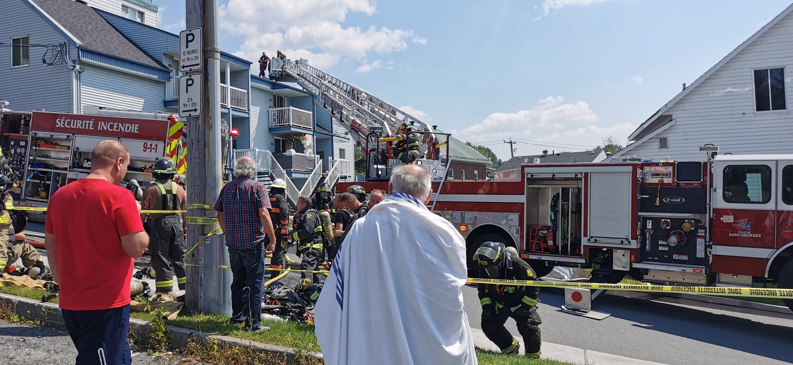 Incendie dans un édifice à logements