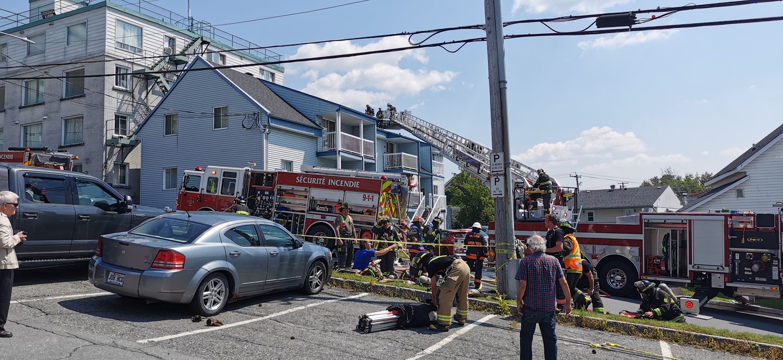 Incendie dans un édifice à logements