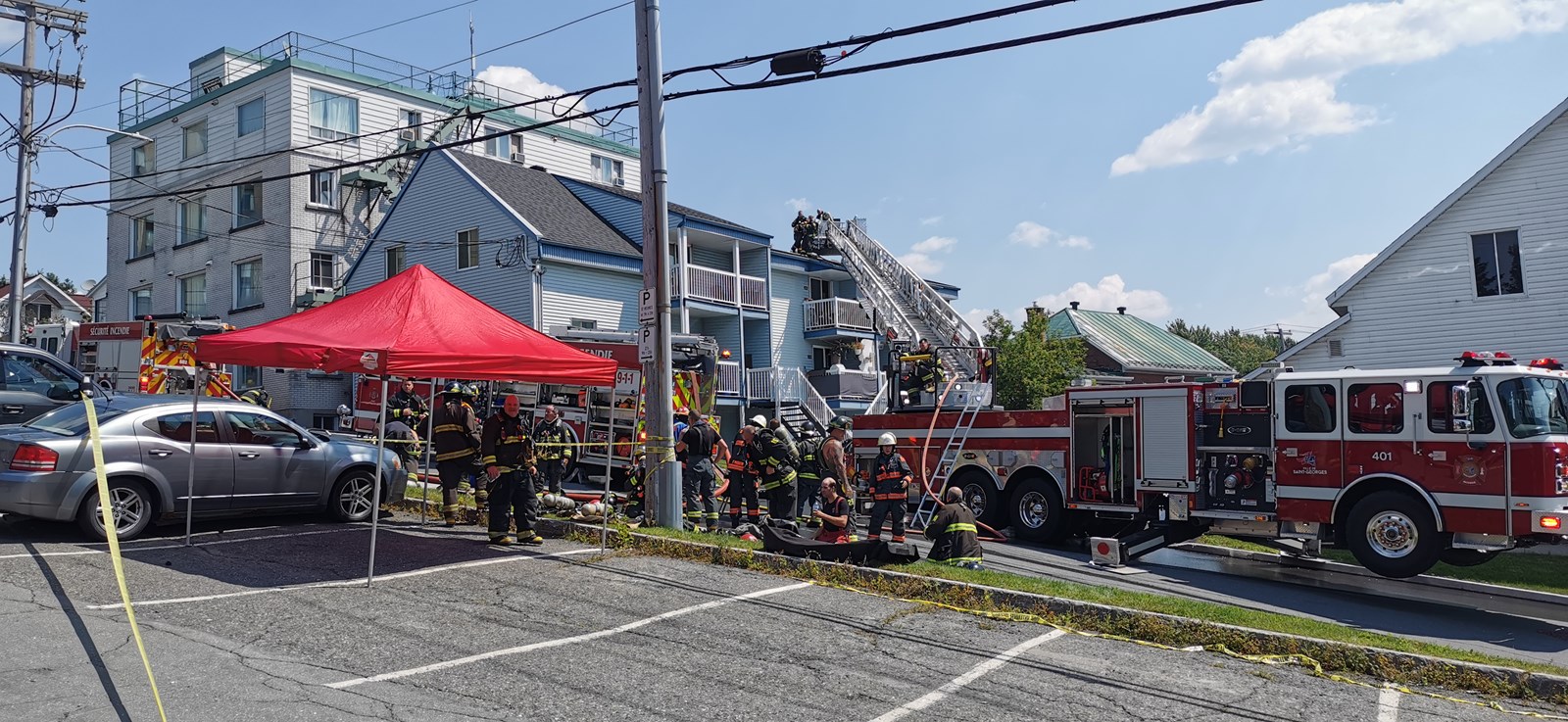 Incendie dans un édifice à logements