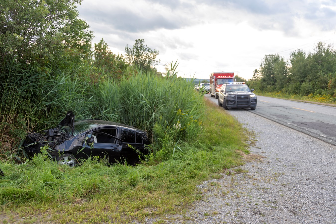 Blessé mineur dans une sortie de route à Saint-Frédéric