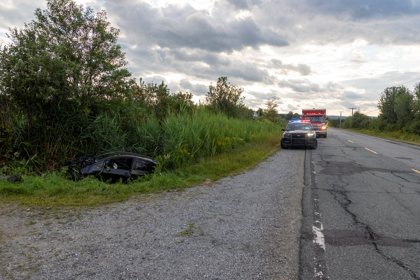 Blessé mineur dans une sortie de route à Saint-Frédéric