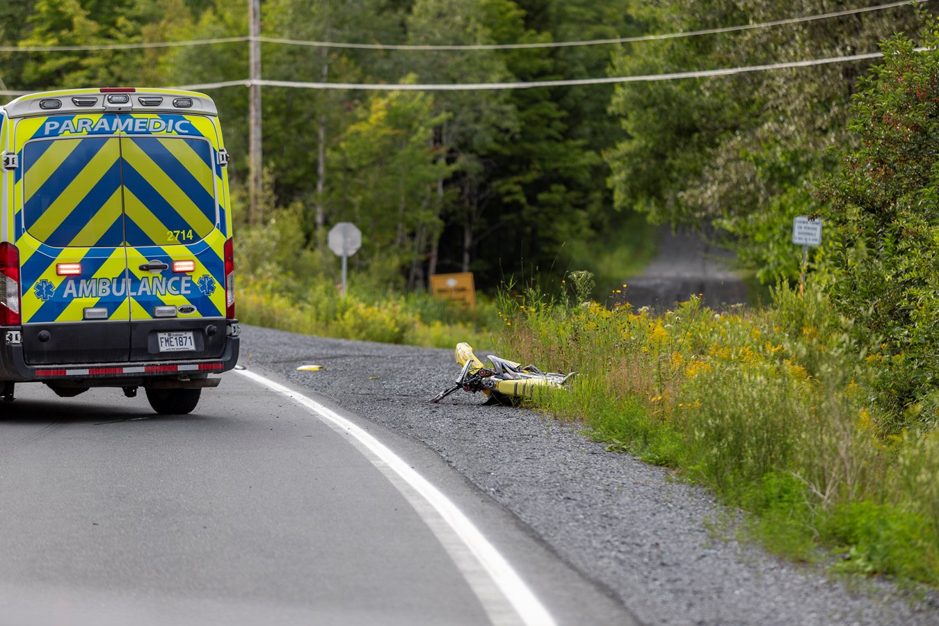 Accident mortel impliquant une moto à Saint-Benjamin