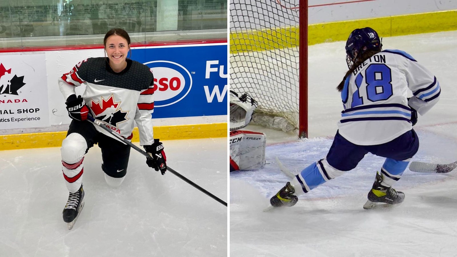 Sous les uniformes d'Équipe Canada et Équipe Québec