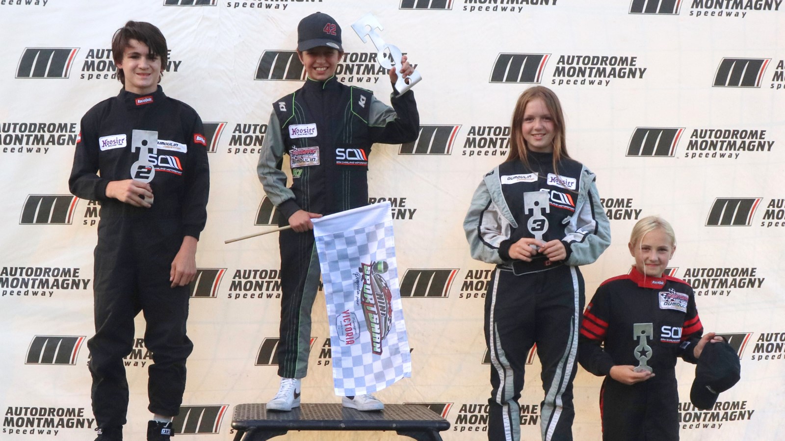 Le podium de la course Élite