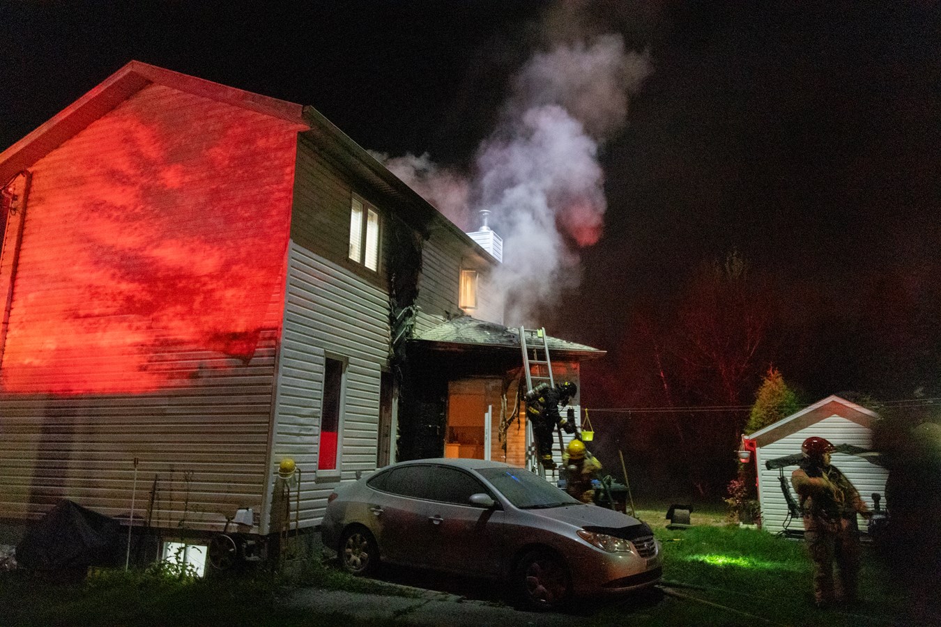 Intervention des pompiers à Scott