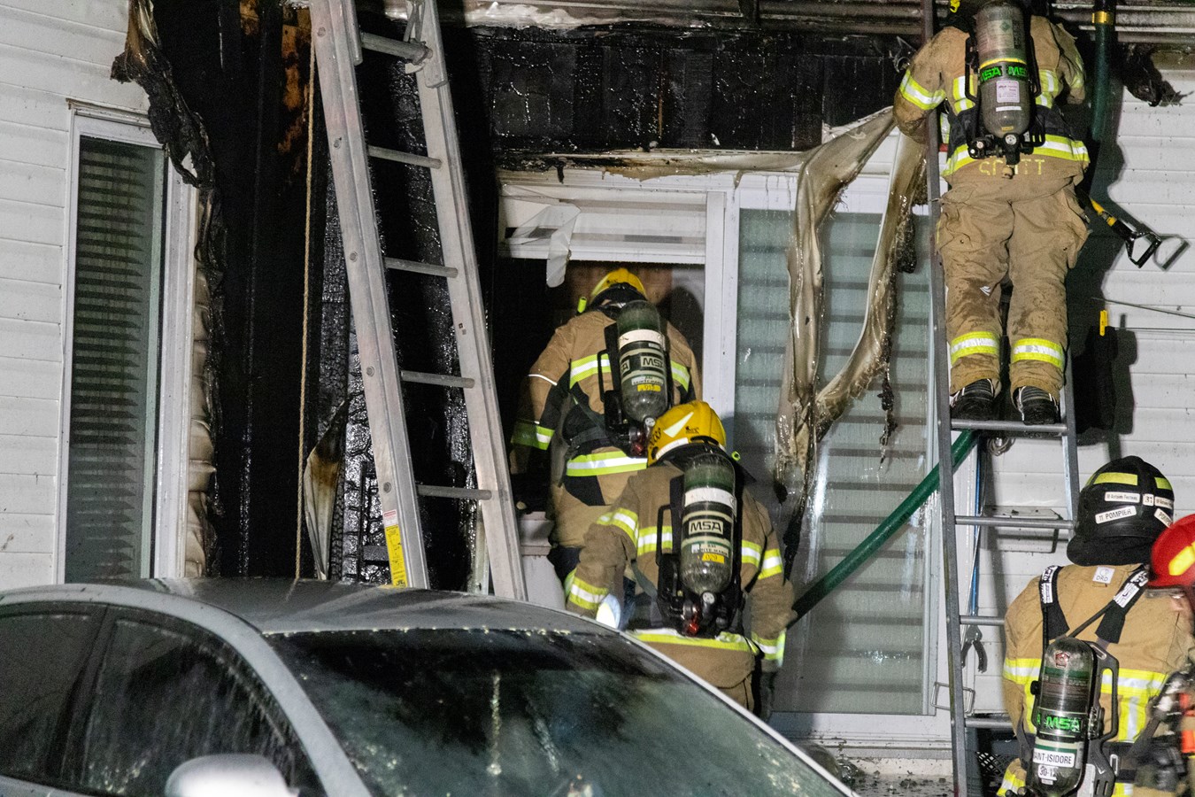 Intervention des pompiers à Scott