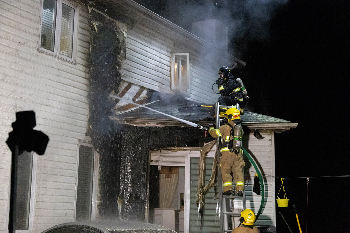 Intervention des pompiers à Scott