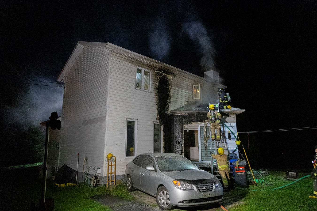 Intervention des pompiers à Scott