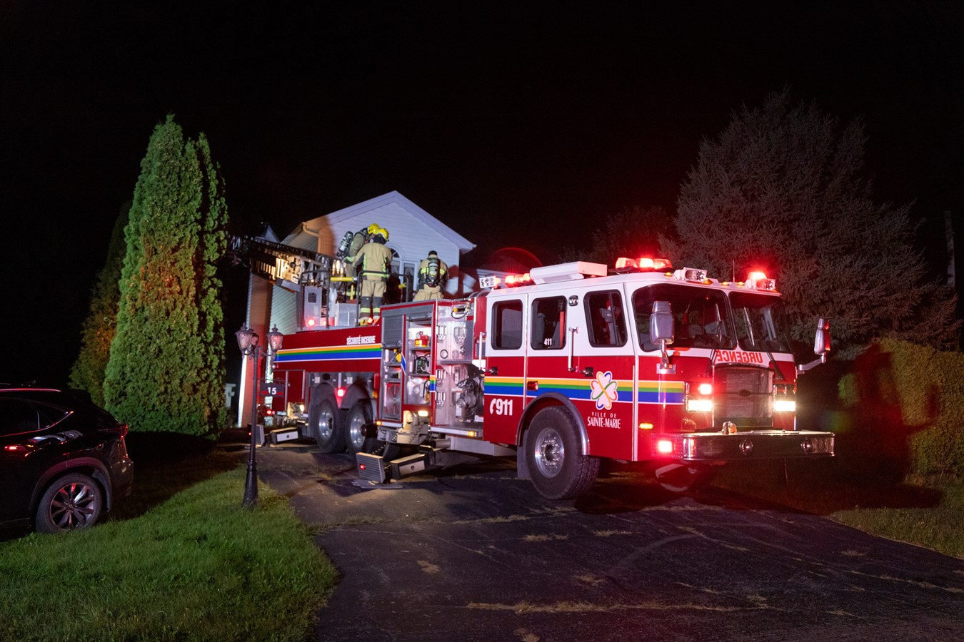 Intervention des pompiers à Scott