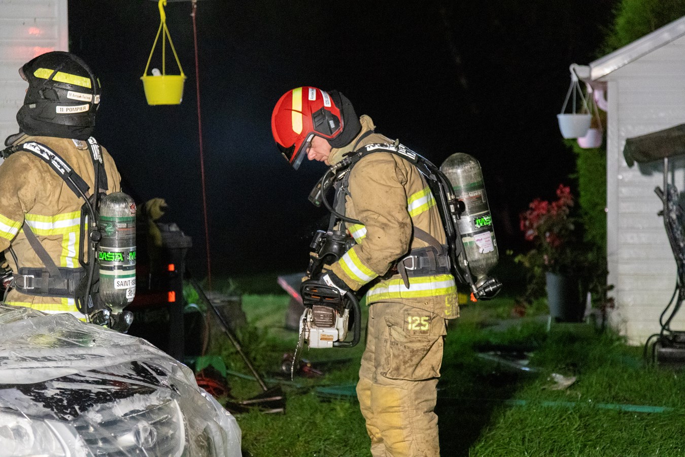 Intervention des pompiers à Scott